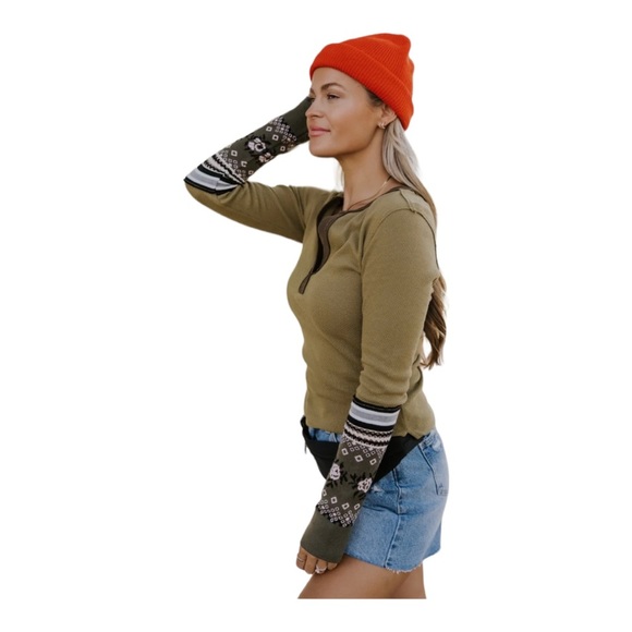 Nwt Mikah Layering Thermal Cuff / army combo - Picture 4 of 5